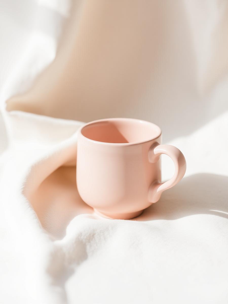 Pastelowy kubek z porcelany